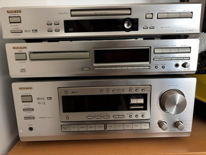 Onkyo Stereo Set - Receiver, CD & DVD Speler, Audio, Tv en Foto, Stereo-sets, Zo goed als nieuw, Cd-speler, Overige merken, Losse componenten