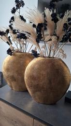 2 vazen Skeld M crocoprint kunststof, Ophalen of Verzenden, Overige kleuren, Glas, Minder dan 50 cm