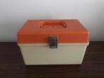 Retro vintage naaidoos naaikoffer naaien Curver oranje, Ophalen of Verzenden, Gebruikt, Overige typen
