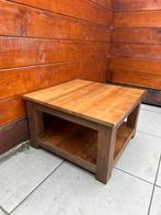 Eikenhouten Salontafel Vierkant Industrieel, Huis en Inrichting, Tafels | Salontafels, Gebruikt, Minder dan 50 cm, Vierkant, Teakhout
