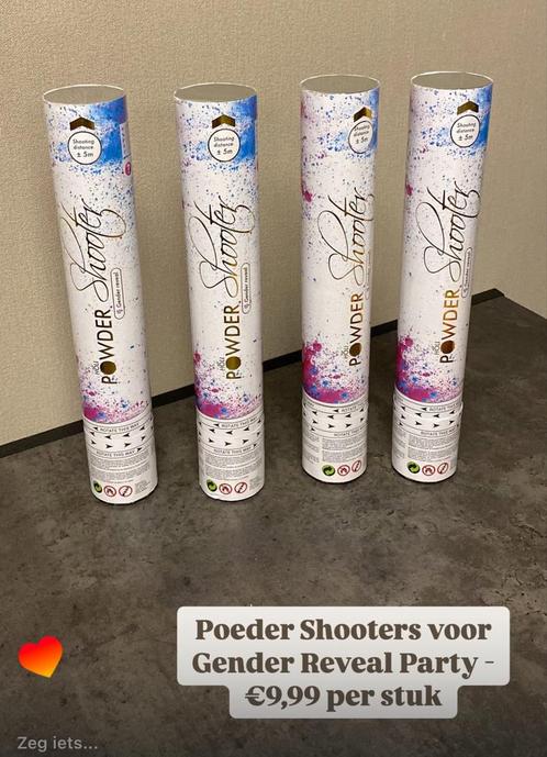 Gender Reveal Shooter met poeder – €9,99, Hobby en Vrije tijd, Feestartikelen | Verhuur, Nieuw, Geboorte of Huwelijk, Ophalen of Verzenden