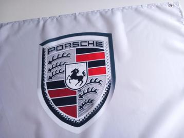 PORSCHE BANNER 60X90 MET BEVESTIGGINGS OGEN MOOI DOEK beschikbaar voor biedingen