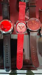 Merk horloges Diesel, Armani en Timberland, Ophalen of Verzenden, Gebruikt, Leer, Overige merken