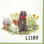 Servetten decoupage/bullet journal – honden L1189, Nieuw, Materiaal, Verzenden