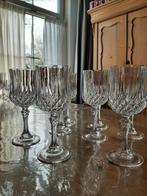 CRISTAL `D ARQUES , LONGCHAMP - 8 RODEWIJN GLAZEN - KRISTAL, Ophalen of Verzenden, Zo goed als nieuw, Overige stijlen, Overige materialen