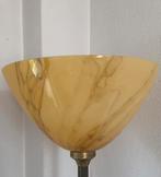 Vloerlamp met gemarmerde kap artdeco stijl inclusief, Huis en Inrichting, Lampen | Vloerlampen, Ophalen, Gebruikt, Artdeco-stijl vintage