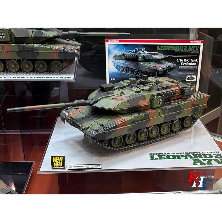 RC tank Tamiya 56047 bouw pakket 1:16 RC Leopard 2 A7V Full, Hobby en Vrije tijd, Modelbouw | Auto's en Voertuigen, Nieuw, Tank