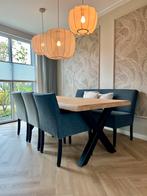 Eetkamerbank (170cm) en 3 stoelen, Huis en Inrichting, Stoelen, Ophalen, Zo goed als nieuw, Vijf, Zes of meer stoelen, Modern