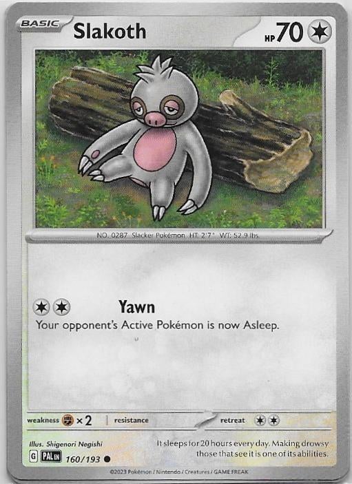 Paldea Evolved,  Slakoth [common] 160/193, Verzenden, Nieuw, Losse kaart
