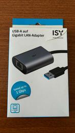 ISY USB-A naar Gigabit LAN Adapter - Nieuw in doos, Computers en Software, Laptop-opladers, Ophalen of Verzenden, Nieuw