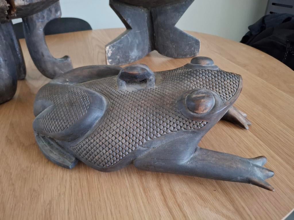 Authentieke Afrikaanse grote kikker-Burkina Faso/ Mali, Antiek en Kunst, Ophalen of Verzenden