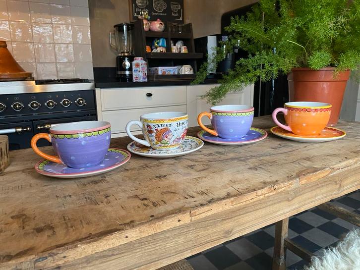 Te koop: 6x Blond Amsterdam Kop & Schotel, Huis en Inrichting, Keuken | Servies, Zo goed als nieuw, Kop(pen) en/of Schotel(s)