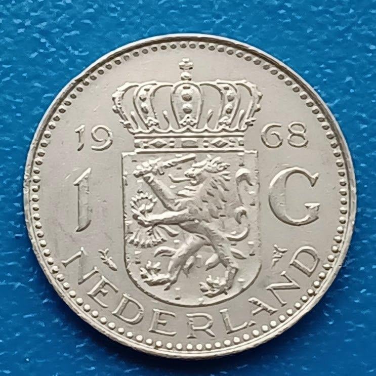 1 Gulden 1968 - Juliana, Postzegels en Munten, Munten | Nederland, Verzenden, Koningin Juliana, 1 gulden, Losse munt