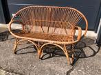 Rotan rattan bamboe 2-Zits bankje Rohe? Jaren 60 235 vintage, Ophalen of Verzenden, Huis en Inrichting