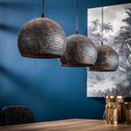 Hanglamp met 3 lampen, Huis en Inrichting, Lampen | Hanglampen, Ophalen, Zo goed als nieuw, Metaal, Minder dan 50 cm