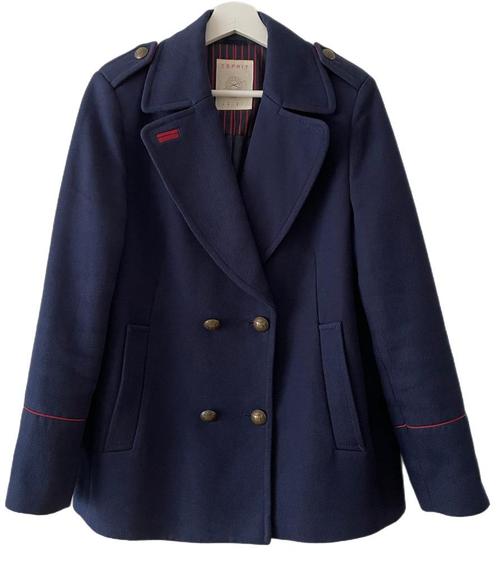 Esprit Caban ~ Pea coat maat M, Kleding | Dames, Jassen | Winter, Zo goed als nieuw, Maat 38/40 (M), Blauw, Ophalen of Verzenden