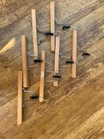 Houten Kledinghangers met Clips - Set van 7, Ophalen of Verzenden, Zo goed als nieuw, Hout, Kinderen en Volwassenen
