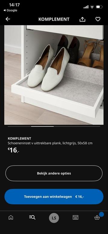 Ikea Komplement schoenenhouder 50cm voor Pax kast - afbeelding 3