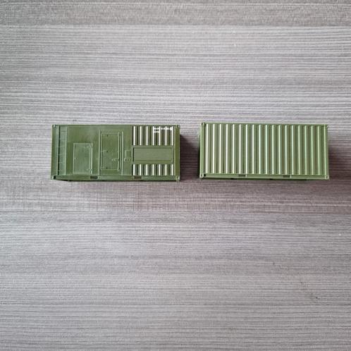 CONTAINER 20ft MILITAIR HERPA, Hobby en Vrije tijd, Modelauto's | 1:87, Zo goed als nieuw, Bus of Vrachtwagen, Herpa, Ophalen of Verzenden