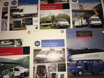6x Vauxhall Opel Movano Vivaro Rascal Midi folders/brochures beschikbaar voor biedingen