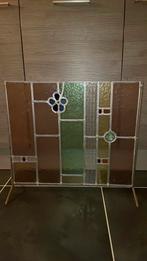 Antiek Glas in lood scherm, Doe-het-zelf en Verbouw, Glas en Ramen, Ophalen, Gebruikt, Glas in lood, Minder dan 80 cm