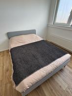IKEA tweepersoonsbed | double bed (frame + mattress) 140x200, Grijs, 140 cm, Metaal, Zo goed als nieuw