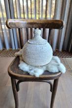 afrikaanse opbergmandje wit handgemaakt in Senegal, Mand, Rond, Nieuw, Ophalen of Verzenden