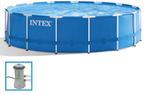Intex Zwembad 366x76 cm met filterpomp, Tuin en Terras, Zwembaden, Ophalen, Minder dan 80 cm, Rond, 300 cm of meer