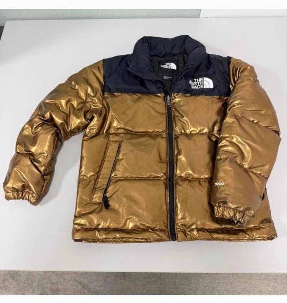 The North Face 1996 Retro Nuptse Metallic Teen L gold goud, Overige kleuren, Ophalen of Verzenden, Zo goed als nieuw, H