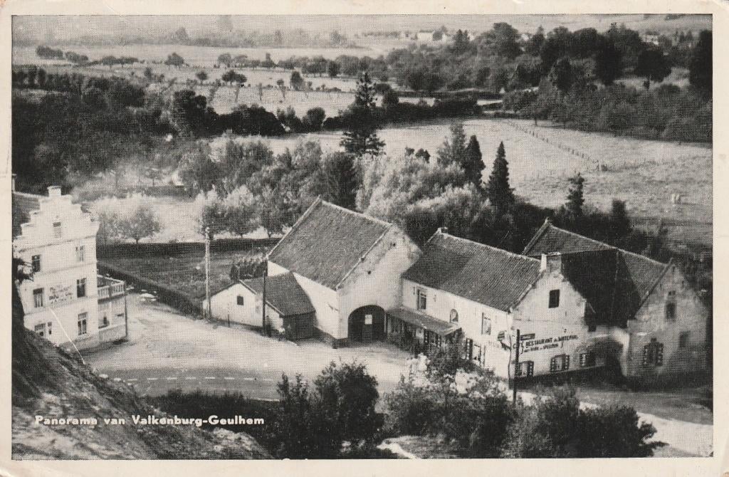Valkenburg-Geulhem (L) - Panorama, ca. 1950., Ophalen of Verzenden, 1940 tot 1960, Gelopen, Limburg