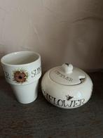 Jet ter Steege Sunflower suikerpotje en stapelbeker, Overige typen, Ophalen of Verzenden, Zo goed als nieuw, Overige stijlen