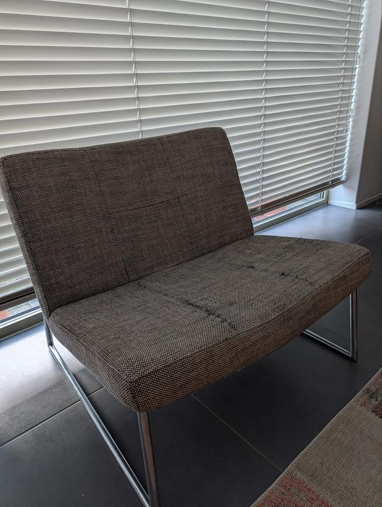 Harvink Hebbes designstoel / loveseat - prima staat, Huis en Inrichting, Fauteuils, Ophalen, Modern design, Gebruikt, 75 tot 100 cm