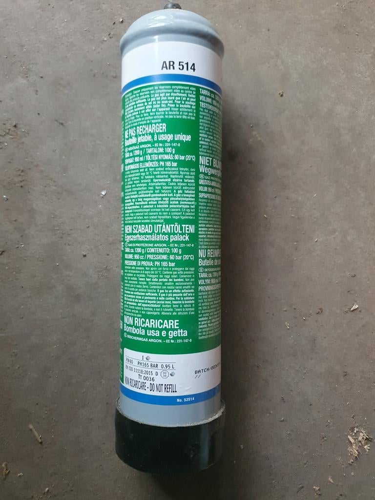 CFH Gasfles Argon AR 950 ml, Ophalen, Nieuw