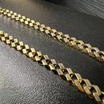 14 karaat gouden ketting diamond cut cuban schakel gourmet, Ophalen of Verzenden
