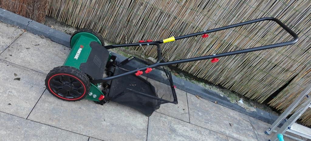Parkside handgrasmaaier met opvangzak, Ophalen, Gebruikt, Handgrasmaaier, Parkside