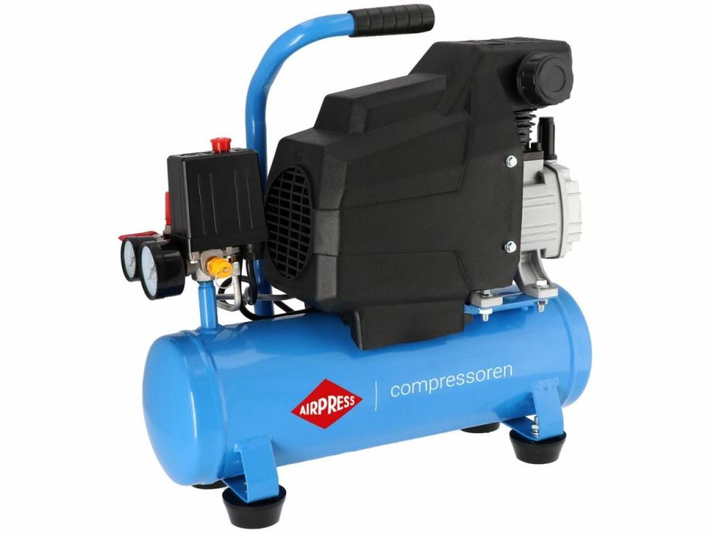 Airpress H 185-6 (36546) Oliegesmeerde Compressor 8 bar | 6l, Doe-het-zelf en Verbouw, Compressors