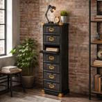 Industriële Kleppenkast Schoenenkast Ladekast IJzeren Metaal, Minder dan 50 cm, Info@dehanzeherten.nl, De Hanze Herten BV, 5 laden of meer