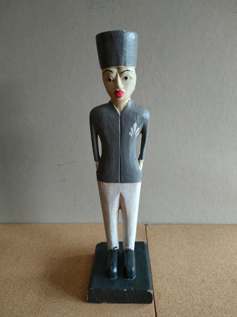 Vintage Colon beeld Afrikaans, 32 cm hoog, Antiek en Kunst, Kunst | Niet-Westerse kunst, Verzenden