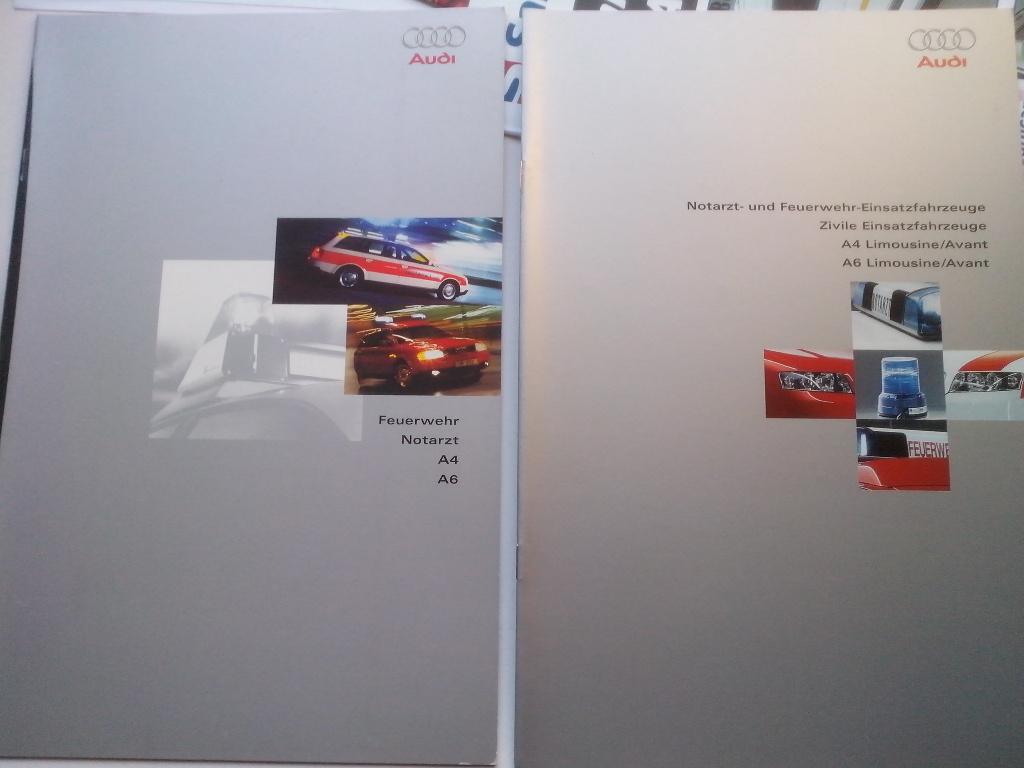 2x Audi folders brochures Brandweer Ambulance Politie, Boeken, Ophalen of Verzenden, Zo goed als nieuw, Audi
