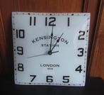 Kensington station London wandklok van glas, Ophalen of Verzenden, Gebruikt, Analoog, Wandklok