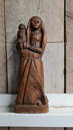 Hout gesneden beeld Madonna met kind, Ophalen of Verzenden