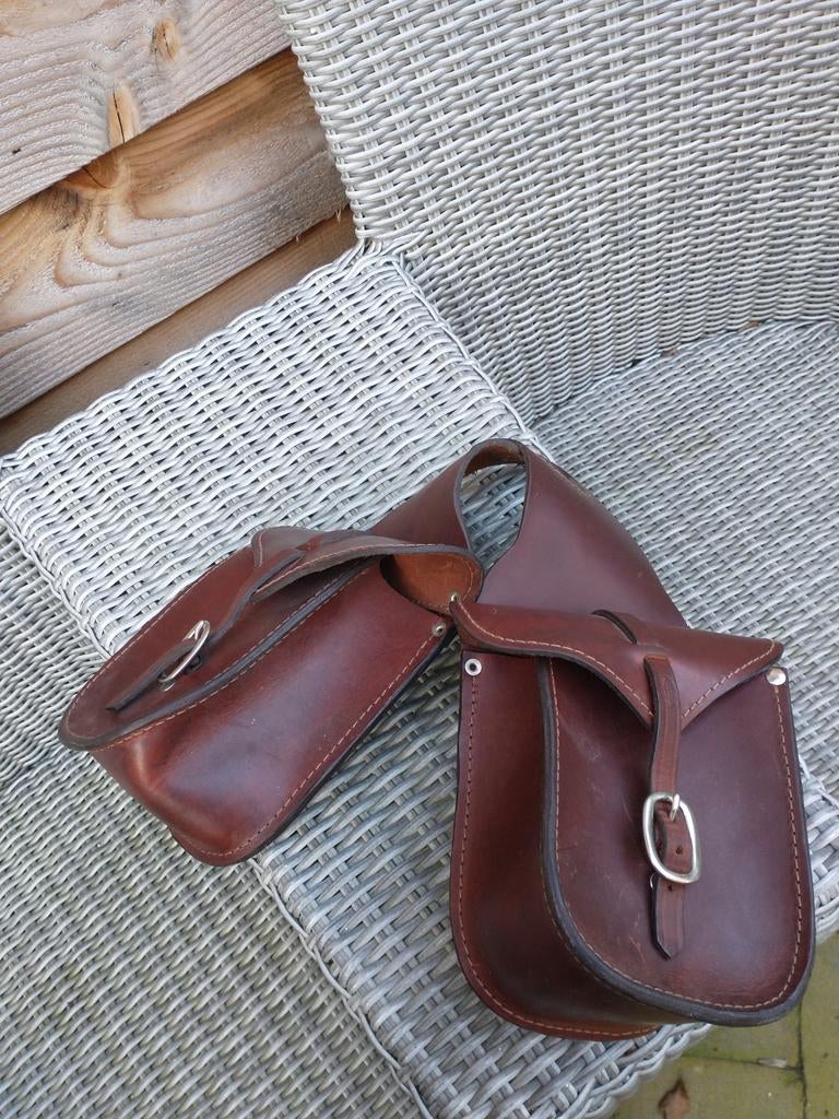 Western Leren Zadeltas - Bruin, Ophalen of Verzenden, Gebruikt, Overige soorten