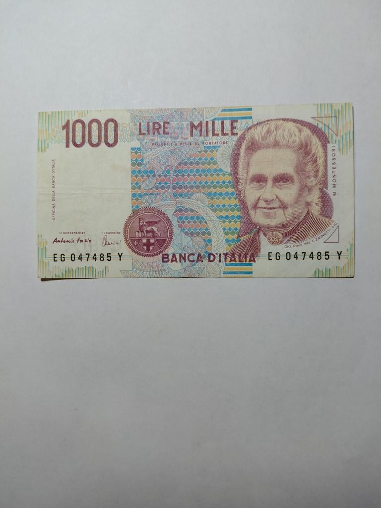 Italië 1000 lire 1990, Ophalen of Verzenden, Italië