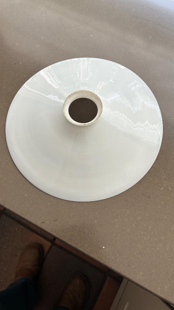 Klassiek lampekapje, Gebruikt, Wit, Rond, Ophalen of Verzenden