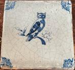 Prachtige 18e eeuwse tegel met uil, Antiek en Kunst, Antiek | Wandborden en Tegels, Ophalen of Verzenden