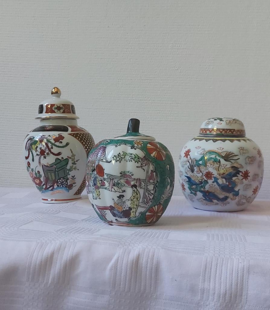 Prachtige Chinese potjes - per stuk te koop, Huis en Inrichting, Woonaccessoires | Vazen, Overige kleuren, Aardewerk of Porselein
