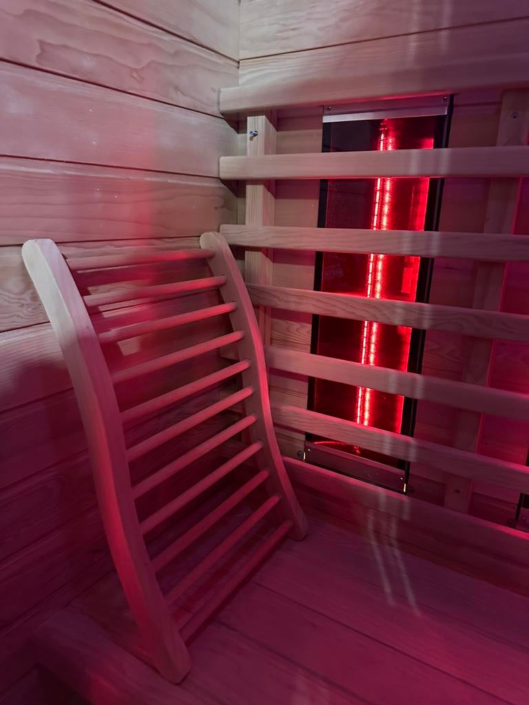 COMBI SAUNA INFRAROOD MET OPGIETKACHEL GRATIS MONTAGE! 🚚, Sport en Fitness, Sauna, ., Fins of Traditioneel, Complete sauna, Ophalen of Verzenden