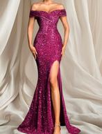 Fuchsia Velours pailletten galajurk mt 36/38, Ophalen of Verzenden, Nieuw, Roze, Galajurk
