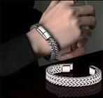 Stoere titanium rvs heren armband Nieuw S-7, Ophalen of Verzenden, Nieuw, Zilver, Staal