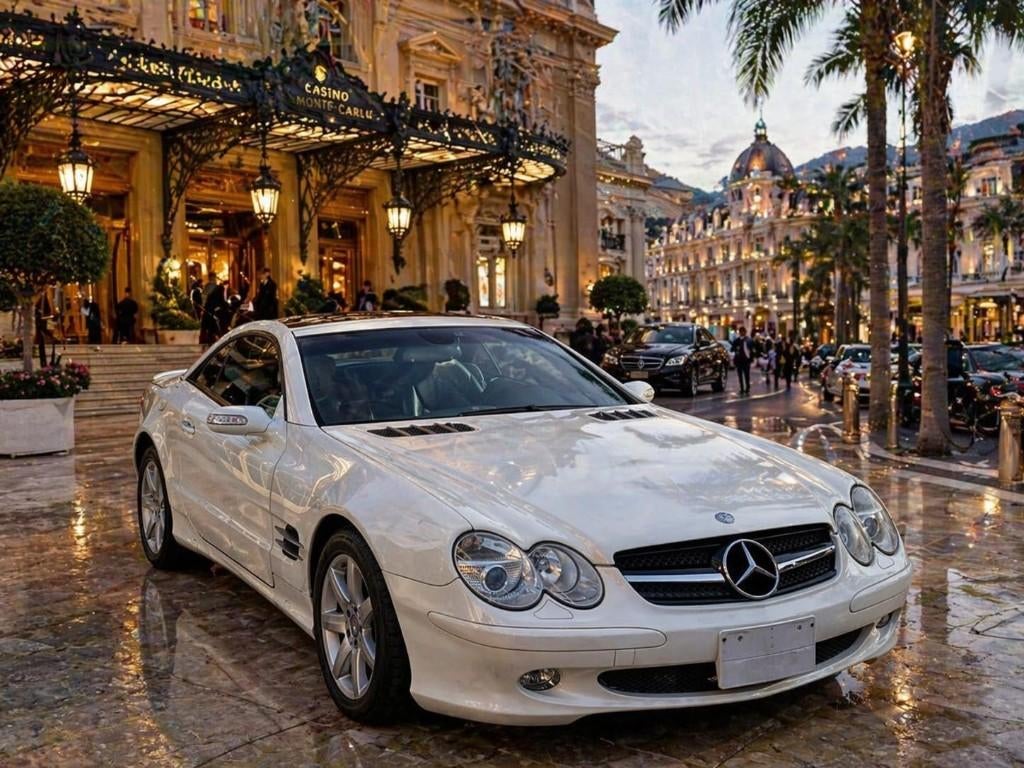 TK MB 350SL-2004 . ruil TRIUMPH mogelijk, Auto's, Automaat, Zwart, Cabriolet, Wit